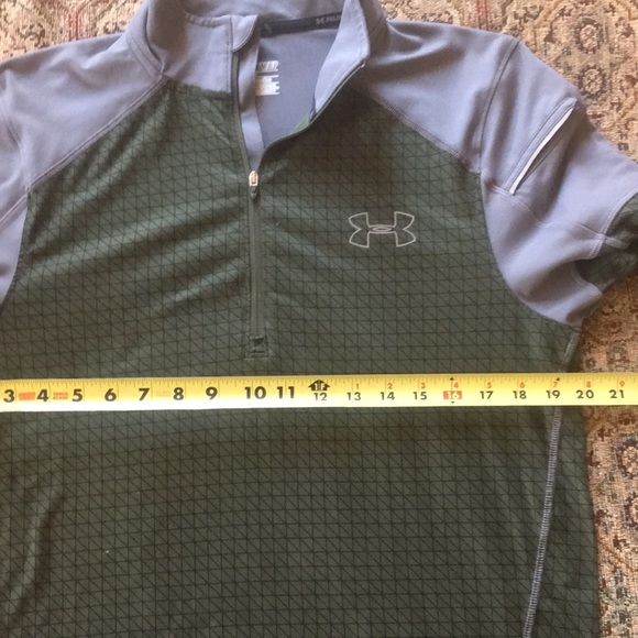 Under Armour Run Coldgear 1/4 Zip Long Sleeve Reflective Fitted Running Top S - Picture 10 of 12